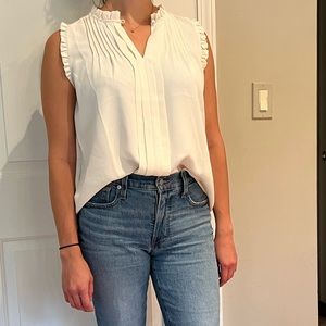 Ann Taylor sleeveless cream blouse - NWT